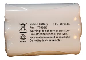 T7406E Battery pack 3.6vdc 900mAh T7406E Battery pack 3.6vdc 900mAh