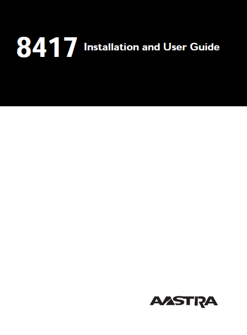 Aastra M8417 User Guide