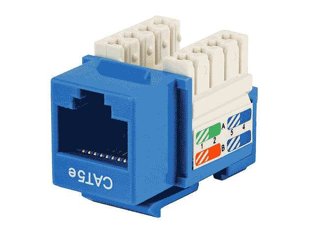 Cat5E RJ-45 Punch Down Keystone Jack<br>Sold in Packages Only
