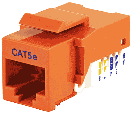 Cat5E RJ-45 Toolless Keystone Jack<br>Sold in Packages Only