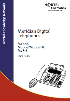 Nortel Meridian M2616 User Guide