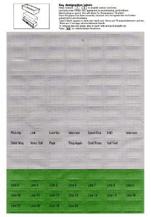 Nortel Norstar M7000 Series Desi Sheets Pkg 10